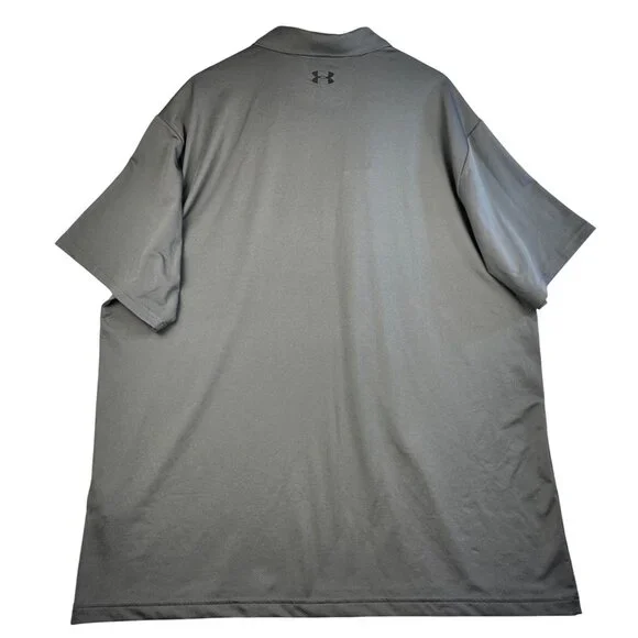 Under Armour Mens Gray 3XL Performance Polo Shirt HeatGear Loose Fit Stretch NWT - Picture 2 of 13